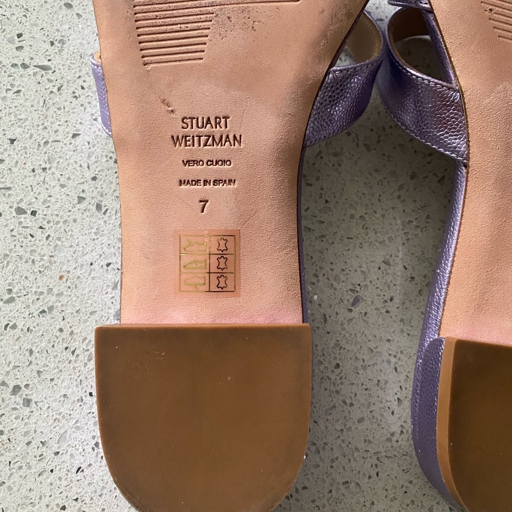 Stuart Weitzman Lavender Slides - image 7